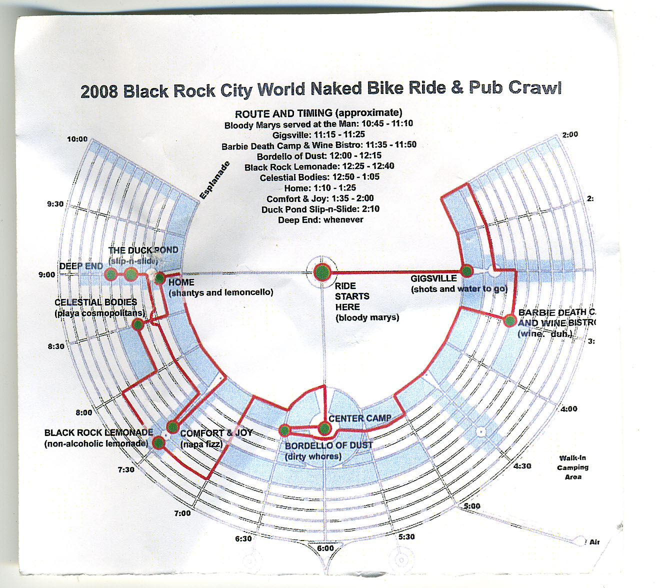 World Naked Bike Ride - Black Rock City - Map