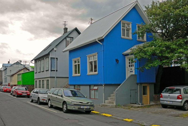 A colored home in Reykjavik