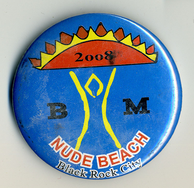 Black Rock City Nude Beach Button