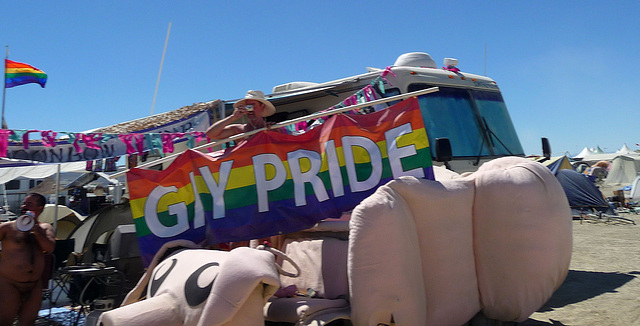 Gay Pride Boys Watching World Naked Bike Ride (0686)