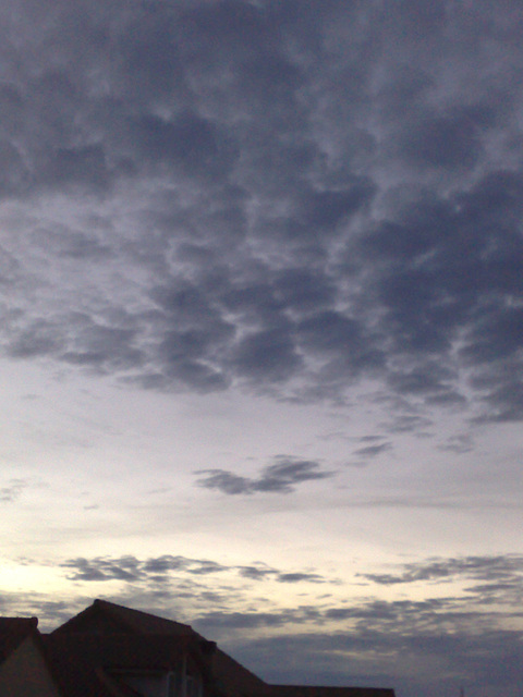 Nubes al atardecer.