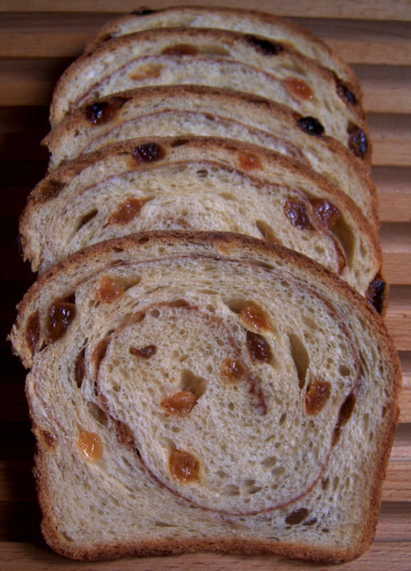 Raisin Bread with Cinnamon Swirl