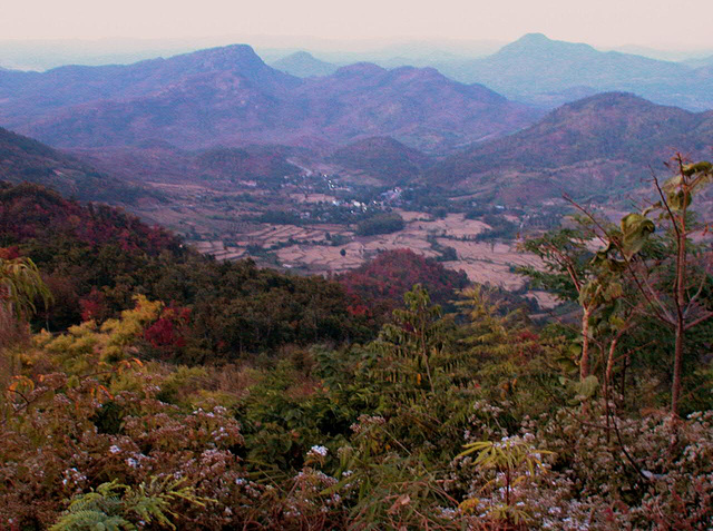 View from the hill top to the Loei landscape