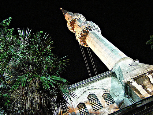 Minaret by night