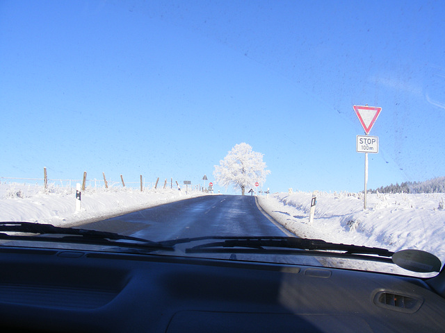 Sauerland Winter Januar 2009 on Road