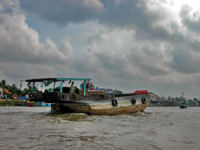 Barge on the Hậu Giang River