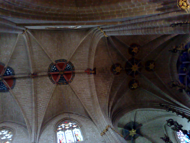 Catedral de Pamplona: Bóveda del crucero central.