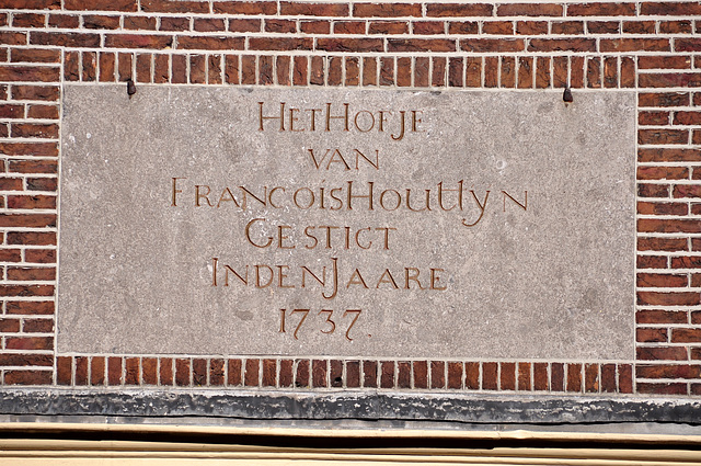 Stone of the François Houttyn's Almshouse