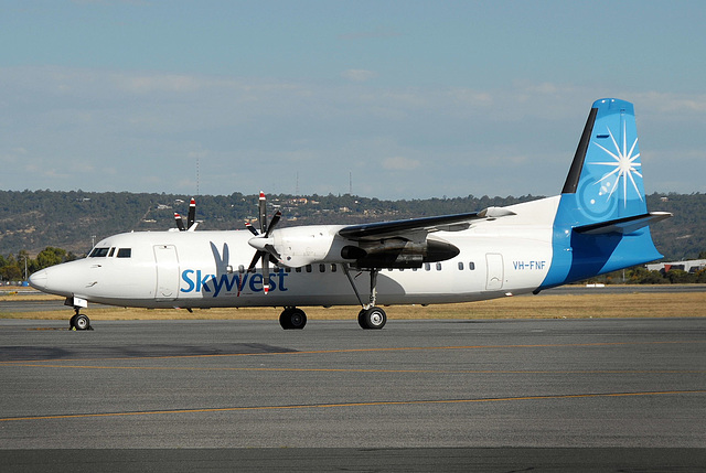 VH-FNF Fokker 50 Skywest Airlines