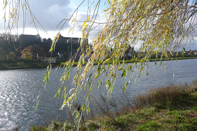 Sonniger Herbsttag an der Elbe bei Pirna