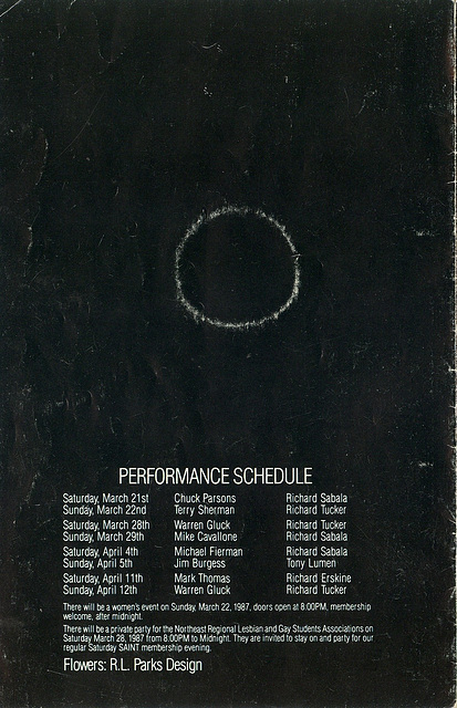 SaintBlackParty1987.PerformanceSchedule