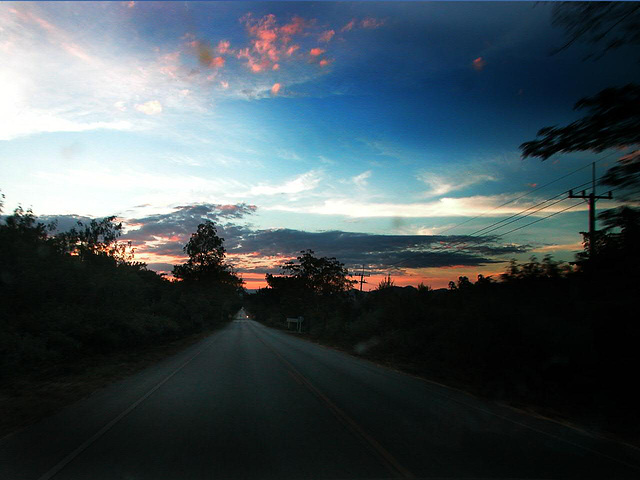 The country road no. 2138 to Loei City
