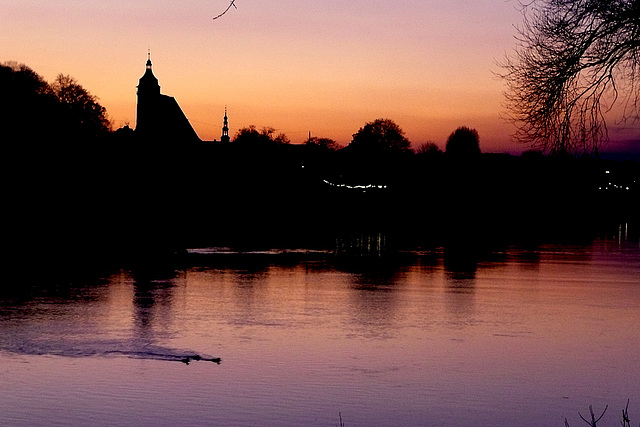 Abenddämmerung über Pirna