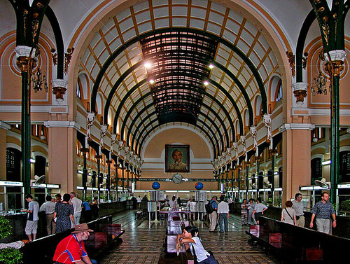 Inside the Mainpost office in Saigon