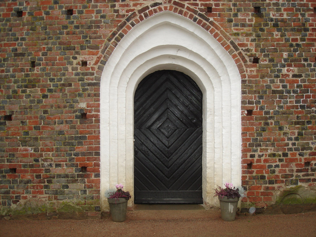 Cimetière et église de Båstad en Suède / Båstad's cemetery and chuch in Sweden.