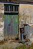 The green door and a machine