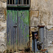 The green door and a machine