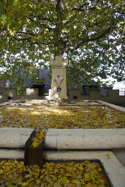 herbstlicher Brunnen