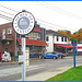 North Hartley - Québec , Canada - 8 octobre 2007 .  Blue PT Cruiser and Crevier gas station sign / Pt Cruiser bleu et enseignes du Québec.