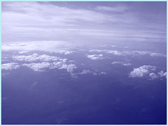 Rimouski, Québec. CANADA / Vue du ciel et du  fleuve en avion / From the aircraft window /  10 août 2007.