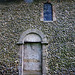white roding church, essex, early c12 doorway and brick window