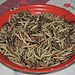 Silkworms prepared for a healthy dish