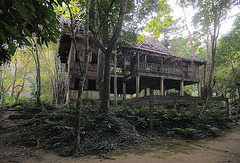 Scruffy cottage in the middle of the jungle near Kuang Xi