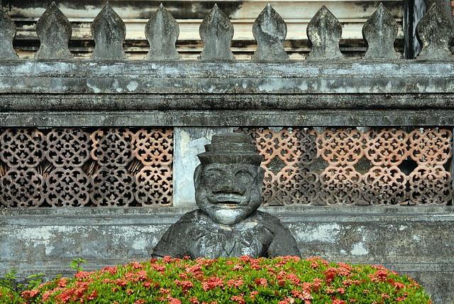 Sandstone figure as a temple guard