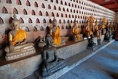 Thousands Buddhas around Wat Si Saket