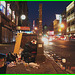 L'omniprésent  gros " M "  - Mcdo on the spot & street garbage by the night- NYC.