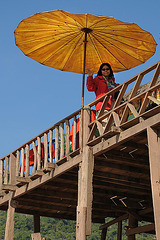 At the balcony in Pak Ou village