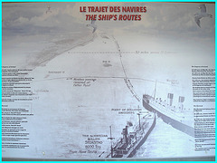 Express of Ireland - Le trajet des navires- The ship's routes / Musée de Pointe-au-Père, Québec. Canada. 23 juillet 2005.
