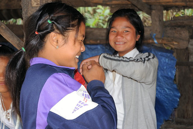 Laos girls as vendors