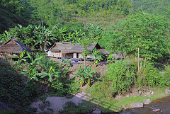 Nam Chat village on the way to Phonsavan