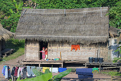 Small inhabitants in Nam Chat village