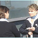 Flight attendants chat- Talons hauts et bouteille d'eau - PET Montreal airport-  Aéroport Pierre-Elliot Trudeau de Montréal- 18 Octobre 2008.