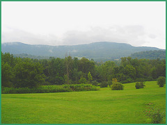 Vermonter Motor lodge landscape / Paysage de Vermont, USA /  August 2008.
