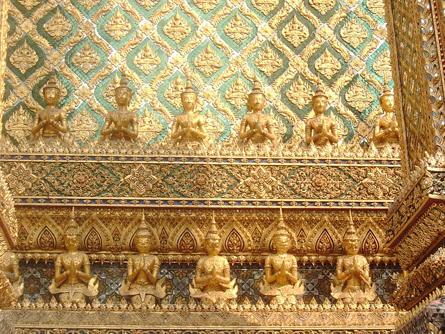 Nahaufnahmen im Wat Phra Kaeo