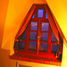 Room's window  -  Fenêtre de chambre /  Abbaye de St-Benoit-du lac au Québec  - 7-02-2009 -  Éclaircie et couleurs ravivées