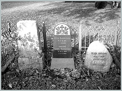 Cimetière de Copenhague- Copenhagen cemetery- 20 octobre 2008- Niveau de gris avec Photofiltre-Rasmussen & Bering.