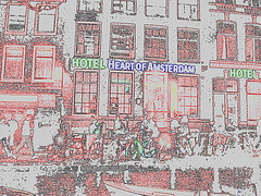 Amsterdam- Red Light Zone- Heart of Amsterdam - 10 novembre 2007 - Contours en couleurs