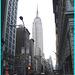 Gratte-ciel et lampadaire- Skyscrapers & street lamps - NYC.