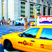 New-York city  - Lee Starsberg street yellow cab. NYC. July 2008.