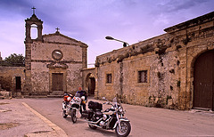 Bikes between ancient walls