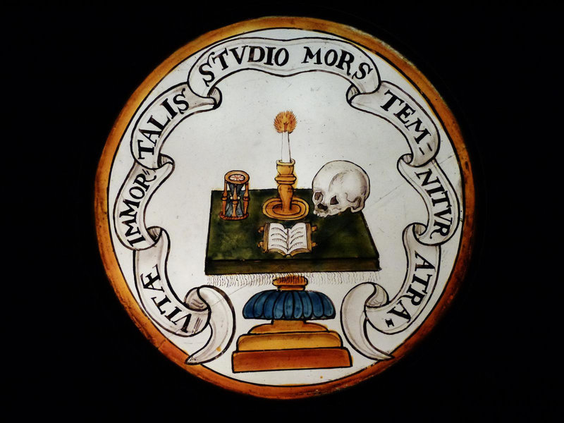 memento mori glass, preston hall, suffolk