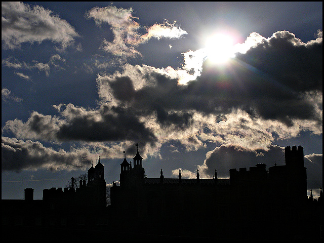 Cloudscape with towers