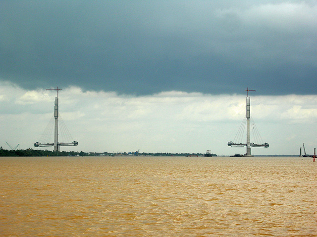 Brückenbau Mekong