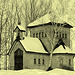 Tour St-Benoit de l'abbaye de St-Benoit-du-lac  /  Québec. CANADA / 6 février 2009 -  Photo ancienne  / Vintage artwork