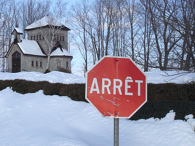 Tour St-Benoit de l'abbaye de St-Benoit-du-lac  /  Québec. CANADA - Février 2009