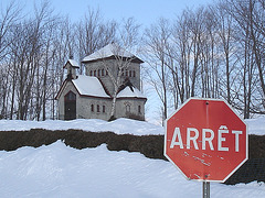 Tour St-Benoit de l'abbaye de St-Benoit-du-lac  /  Québec. CANADA - Février 2009